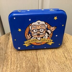 Vintage 1992 Kentucky Fried Chicken KFC Colonel Can-Can Tin Case Novelty Japan
